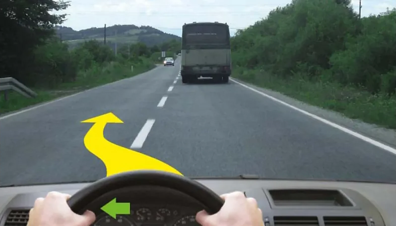 У ситуацији приказаној на слици претицање: