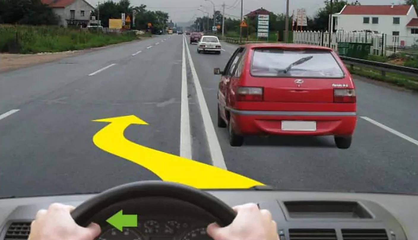 У ситуацији приказаној на слици крећете се на: