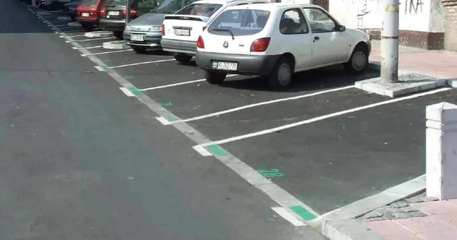 Oznaka prikazana na slici („Parking mesto“) označava: