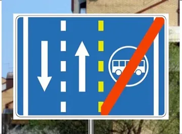 mesto na kome se završava saobraćajna traka namenjena samo za kretanje vozila javnog prevoza putnika