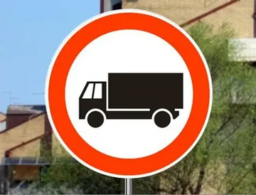 put, odnosno deo puta na kome je zabranjen saobraćaj za teretna vozila
